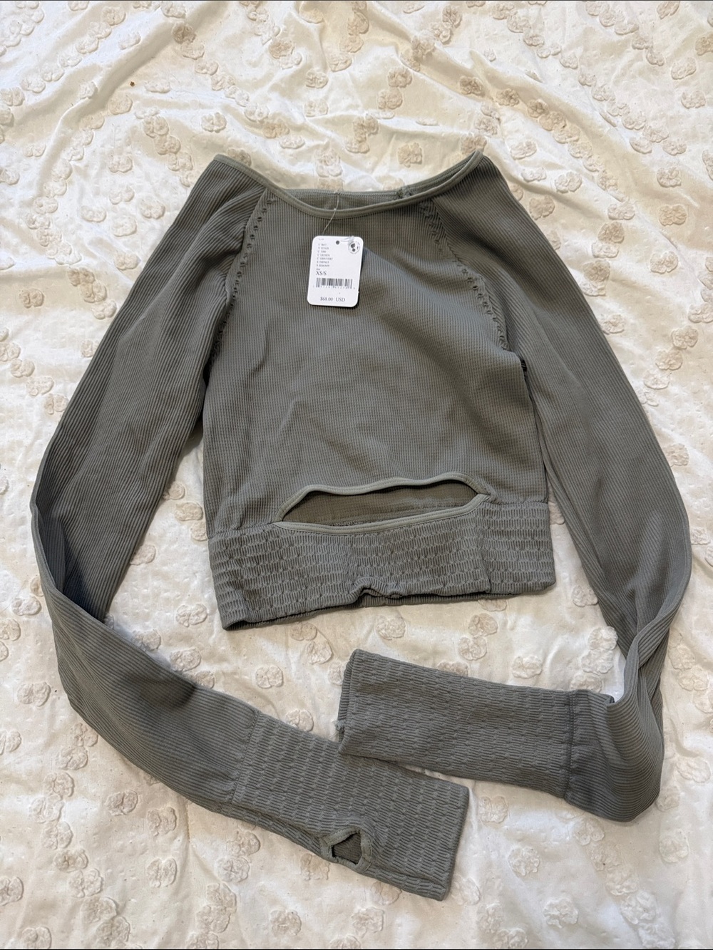 Fp movement cut it out long sleeve top Xs/s NWT